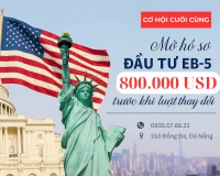 Mở hồ sơ định cư Mỹ EB-5 800.000 USD trước khi luật thay đổi – Cơ hội cuối cùng trước khi Đạo luật RIA hết hiệu lực vào 09/2026 | KPVISA
