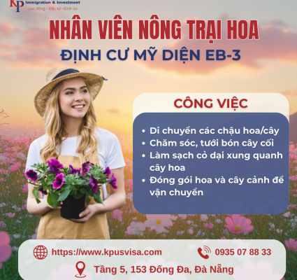 TUYỂN NHÂN VIÊN FARM HOA TẠI MIAMI, FLORIDA  DIỆN EB3